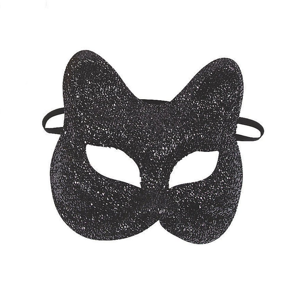 Venetian Cat Mardi Gras Mask / Black
